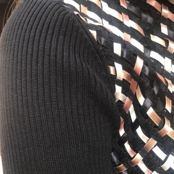 Vintage 90's Austin Reed Classic Silk Ribbed Cardigan Sweater Size M - Picture 6 of 12